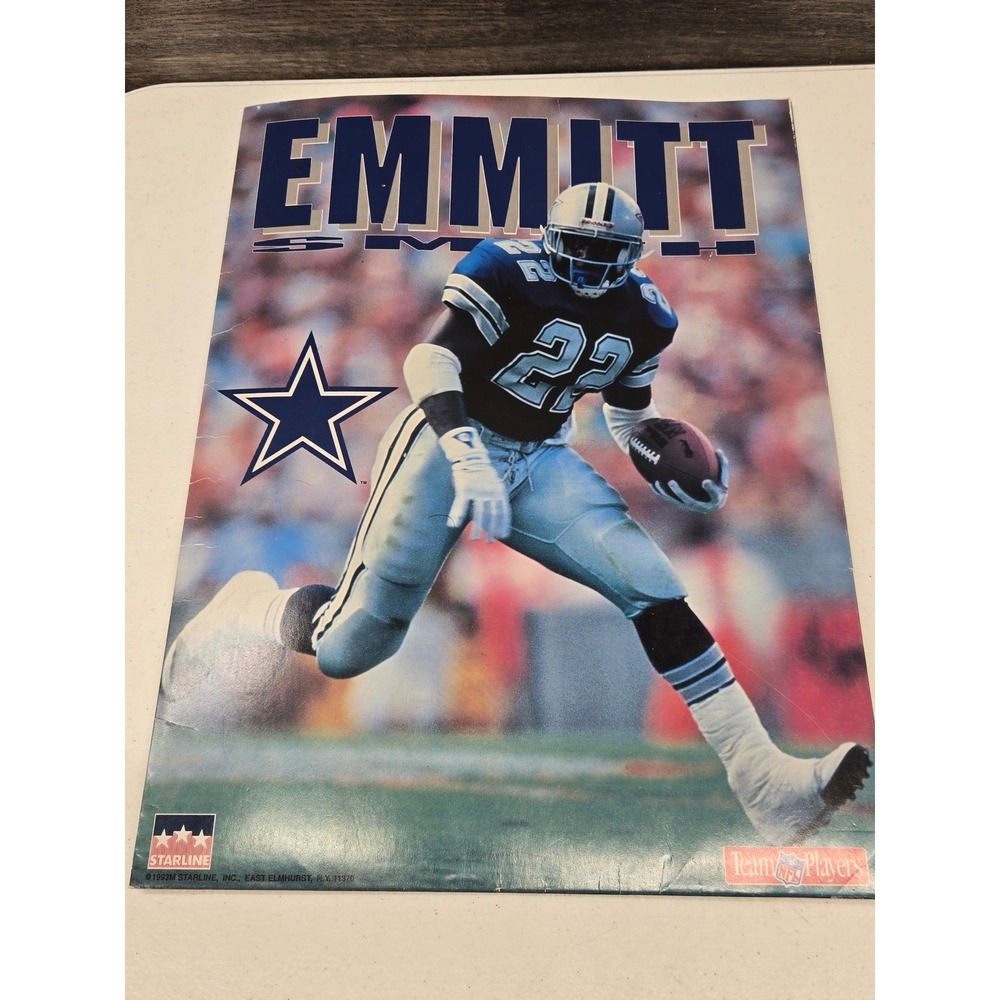 Vintage 1993 Emmitt‎ Smith Dallas Cowboys Starline School Folder NFL Memorabilia